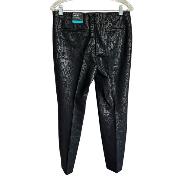 ALFANI Women's Snake Skin Print Skinny Leg Pants Size 6 Black NEW - Picture 5 of 7